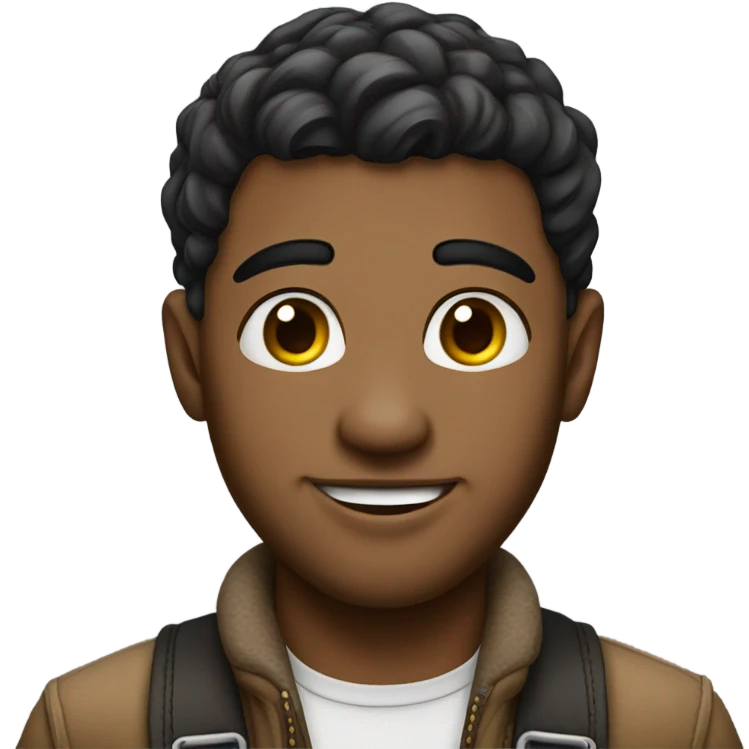 Male handsome with nose piercing, necklace and ear ring emoji