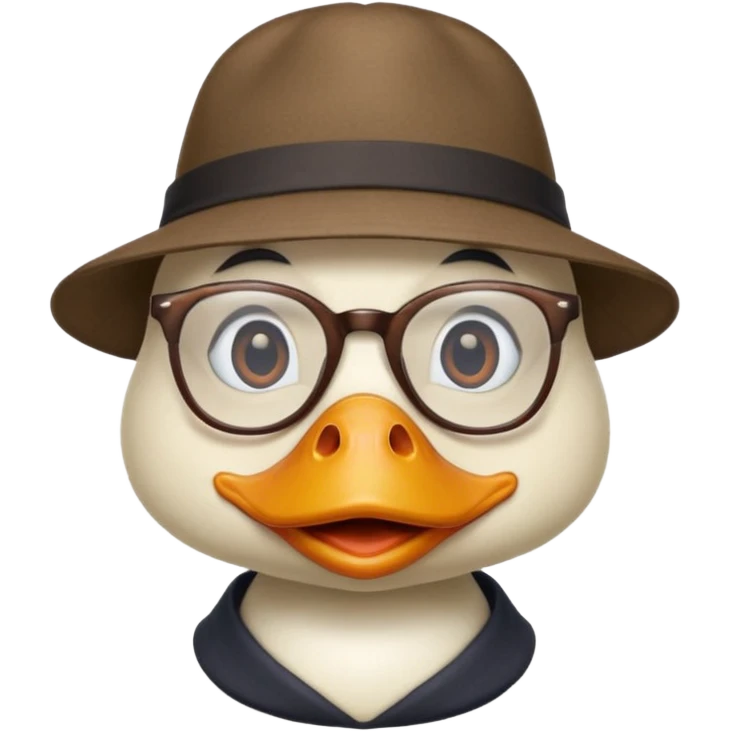 Pato con lentes y sombrero  emoji