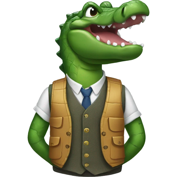 Alligator in a vest emoji