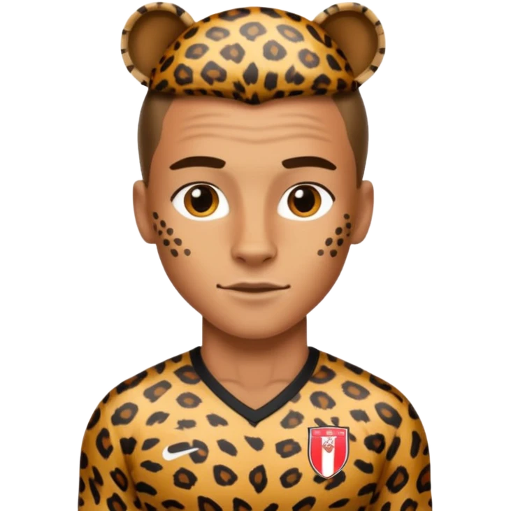 Footballer's leopard emoji