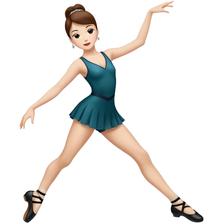 Jazz dancer white with brown hair wearing jazz shoes emoji