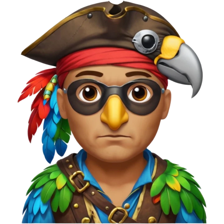 pirate and parrot emoji
