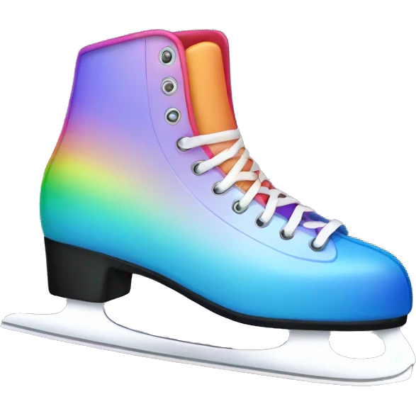 Rainbow ice skate  emoji