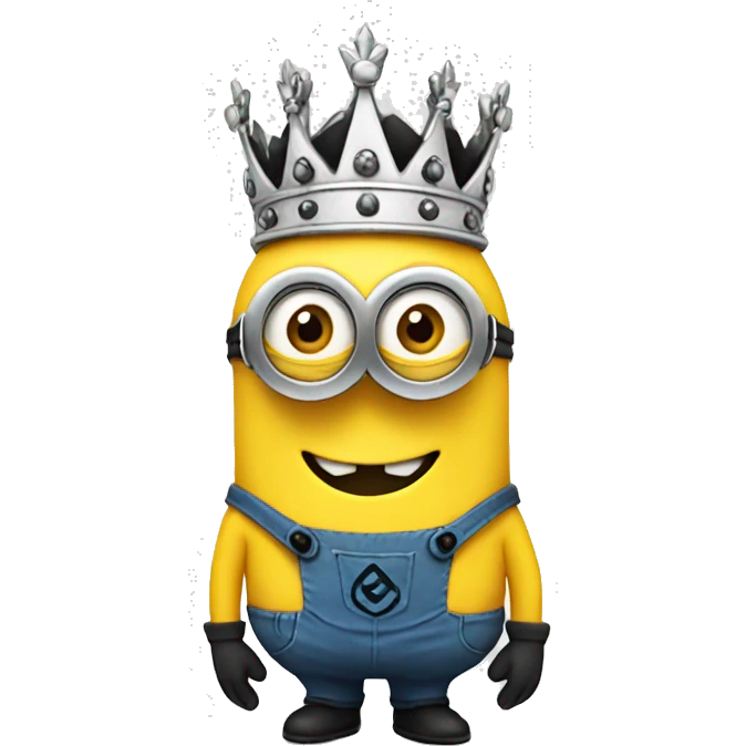 Minion with crown emoji