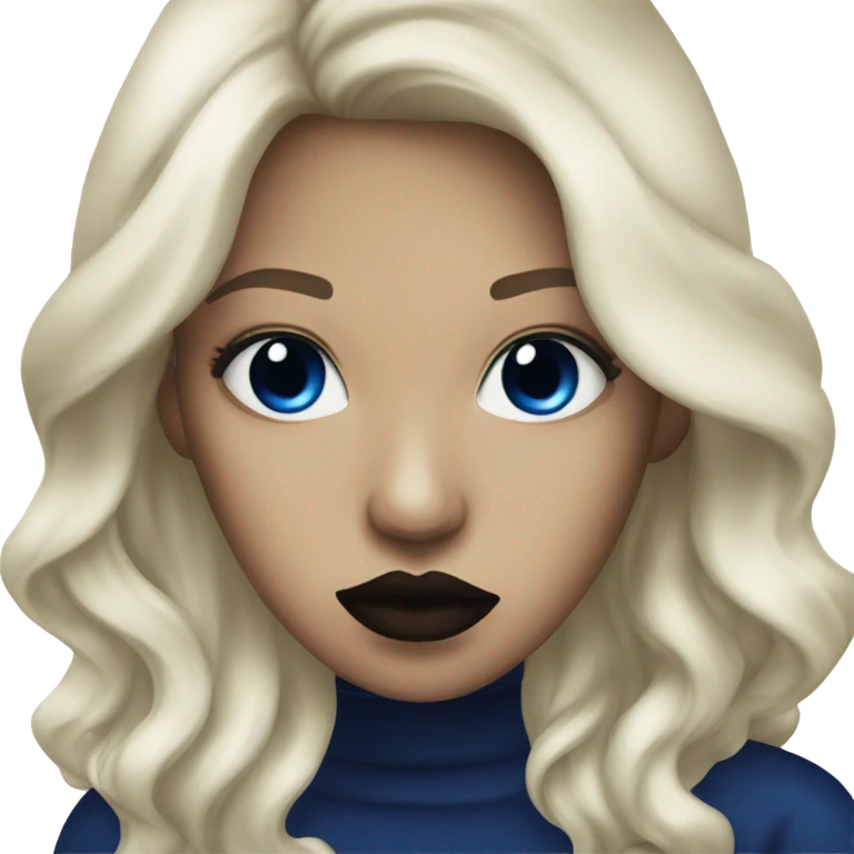 
dark blue lips emoji
