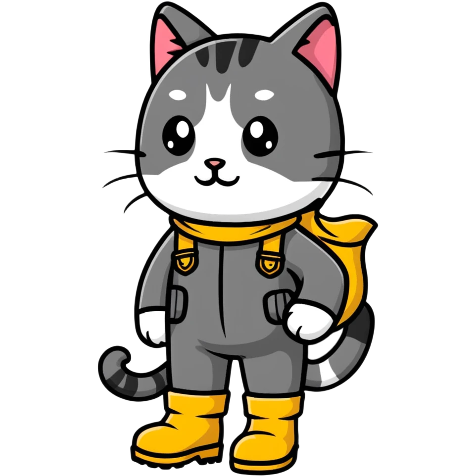 a cat wearing boots emoji