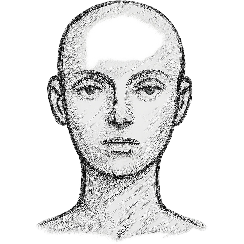 grey mannequin face, realistic shading, minimal details emoji