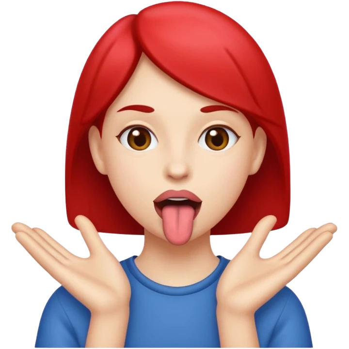 Tongue out with hands on the side emoji