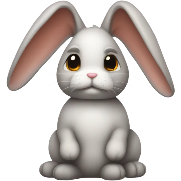 Acute detailed bunny plushy emoji