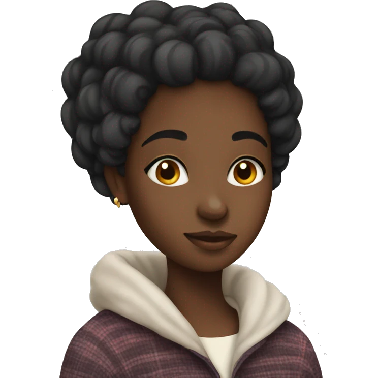 Cozy black girl emoji