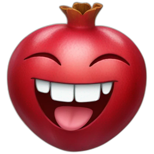 Laughing Pomegranate emoji