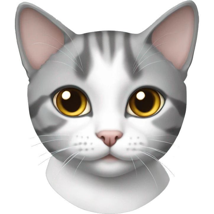 British short hair grey and White cat emoji