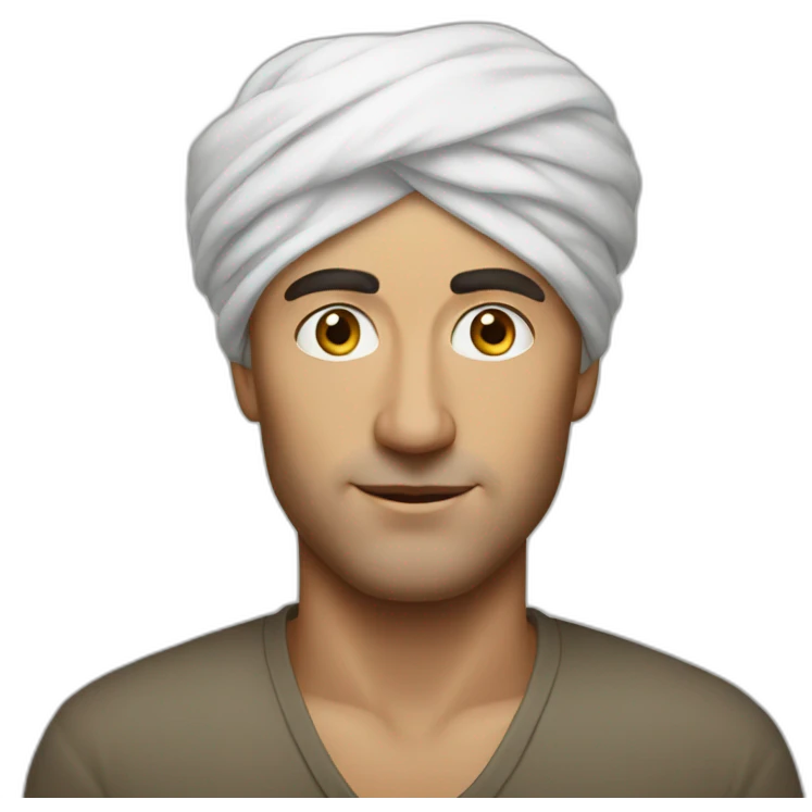 White man in turban emoji