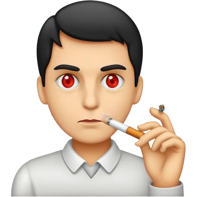 I want an emoji that is smoking a cigarette with red eyes  emoji