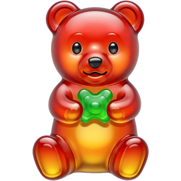 single gummy bear candy, simple, clear emoji