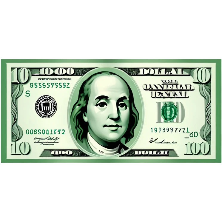 quiero un billete de 100 dolares emoji