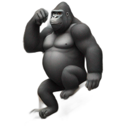 giant gorilla climbing a building emoji