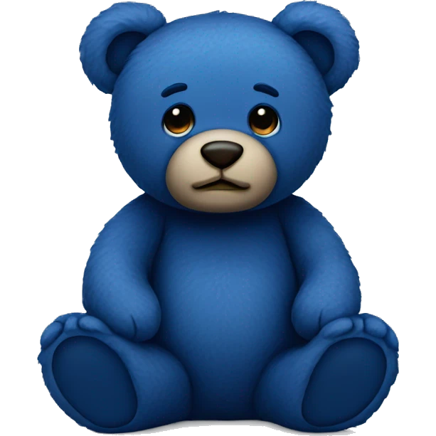 Dark blue teddy bear emoji
