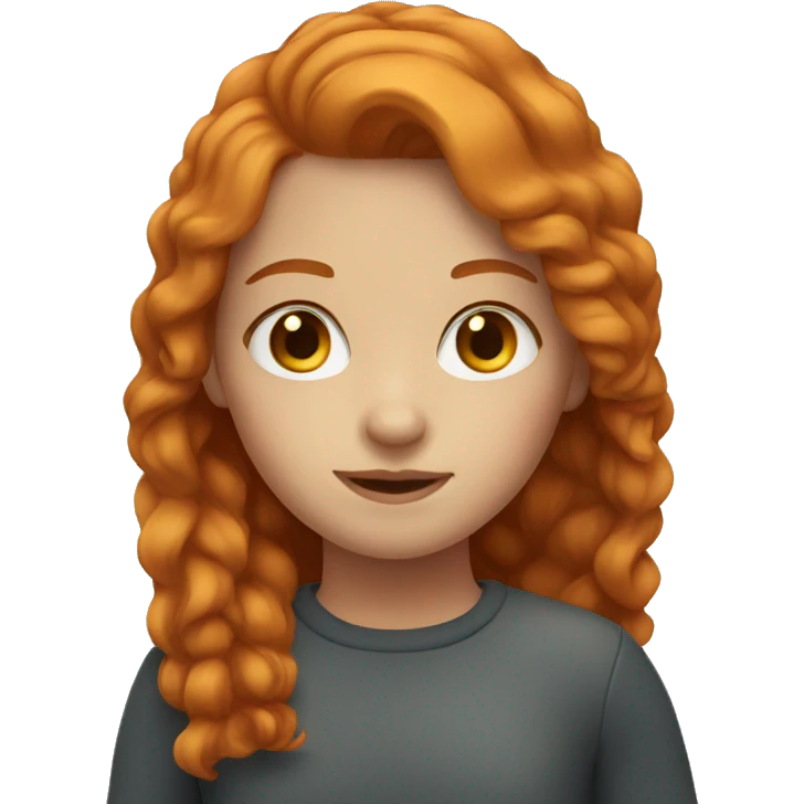 Ginger girl with brown eyes emoji