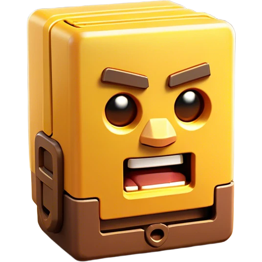 Clash of Clans aesthetic: Cinematic Playful Classic Game Cartridge Portrait Emoji, rendered in a 3D vector-style similar to standard emojis with minimal shading and bold, simplified shapes. A compact, distinct form with signature details, softly glowing with a nostalgic gaming charm. Simplified yet unmistakably iconic, highly detailed and consistent, glowing with a soft radiance and high shine. Stylized with a touch of retro gaming magic and a soft glowing outline, capturing the essence of a beloved gaming relic with a friendly, playful manner! emoji