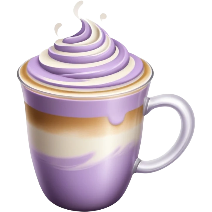 Pale purple coffe Latte  emoji