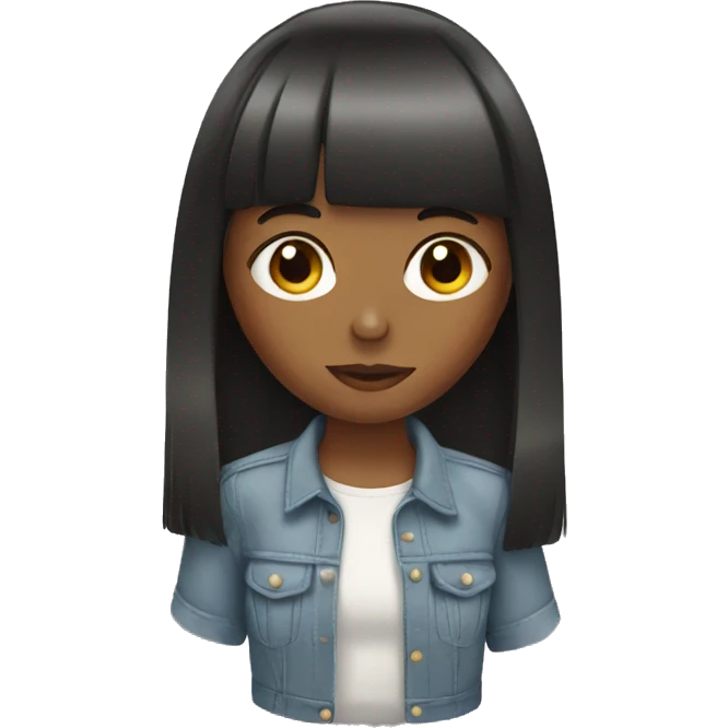 Girl with bangs  emoji