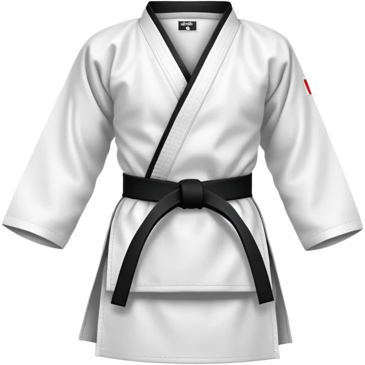 traditional karate gi white uniform with belt emoji