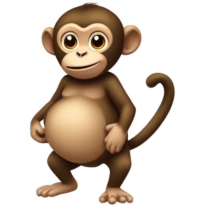 Pregnant monkey emoji