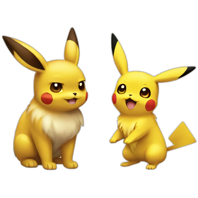 Pikachu and eevee emoji