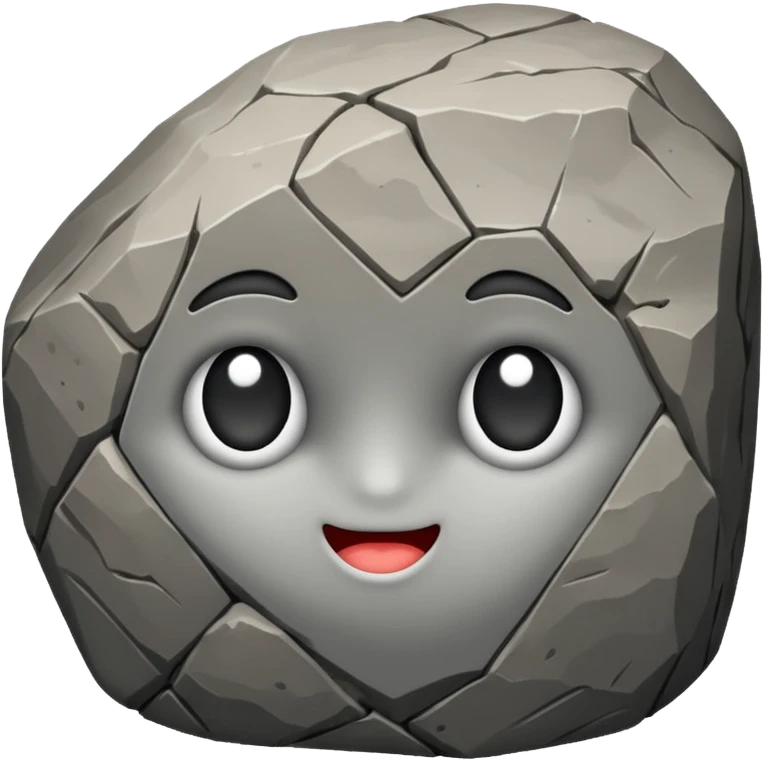 upside-down rock on emoji