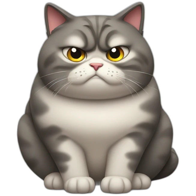 fat-angry-cat emoji
