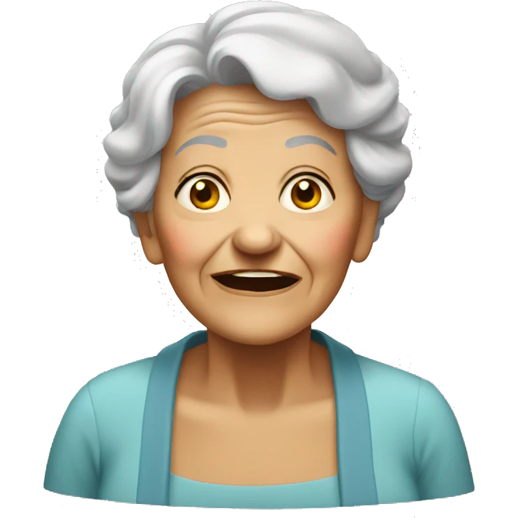 Crazy old grandmother emoji