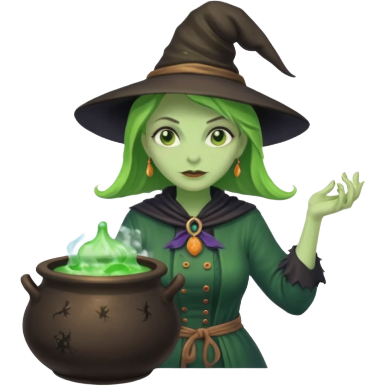 green witch cooking potion emoji
