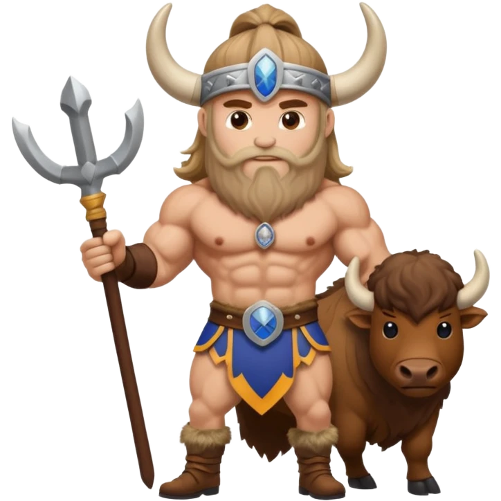 Minnesota Viking on top of a buffalo bill emoji