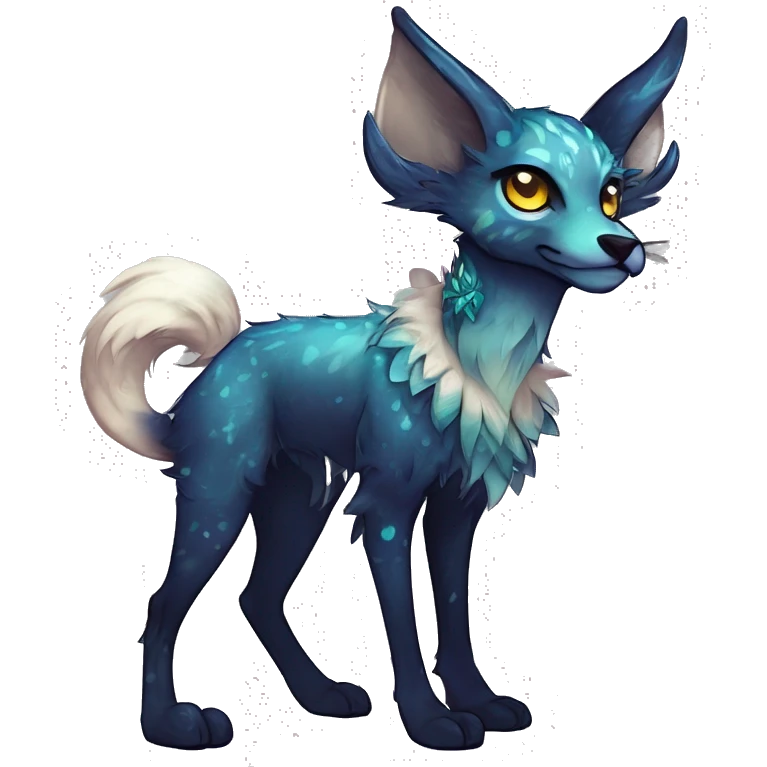 Cool cute Kawaii edgy fantasy shiny animal  fursona Fionbri vernid by griffsnuff & LiLaiRa & Falvie full body emoji