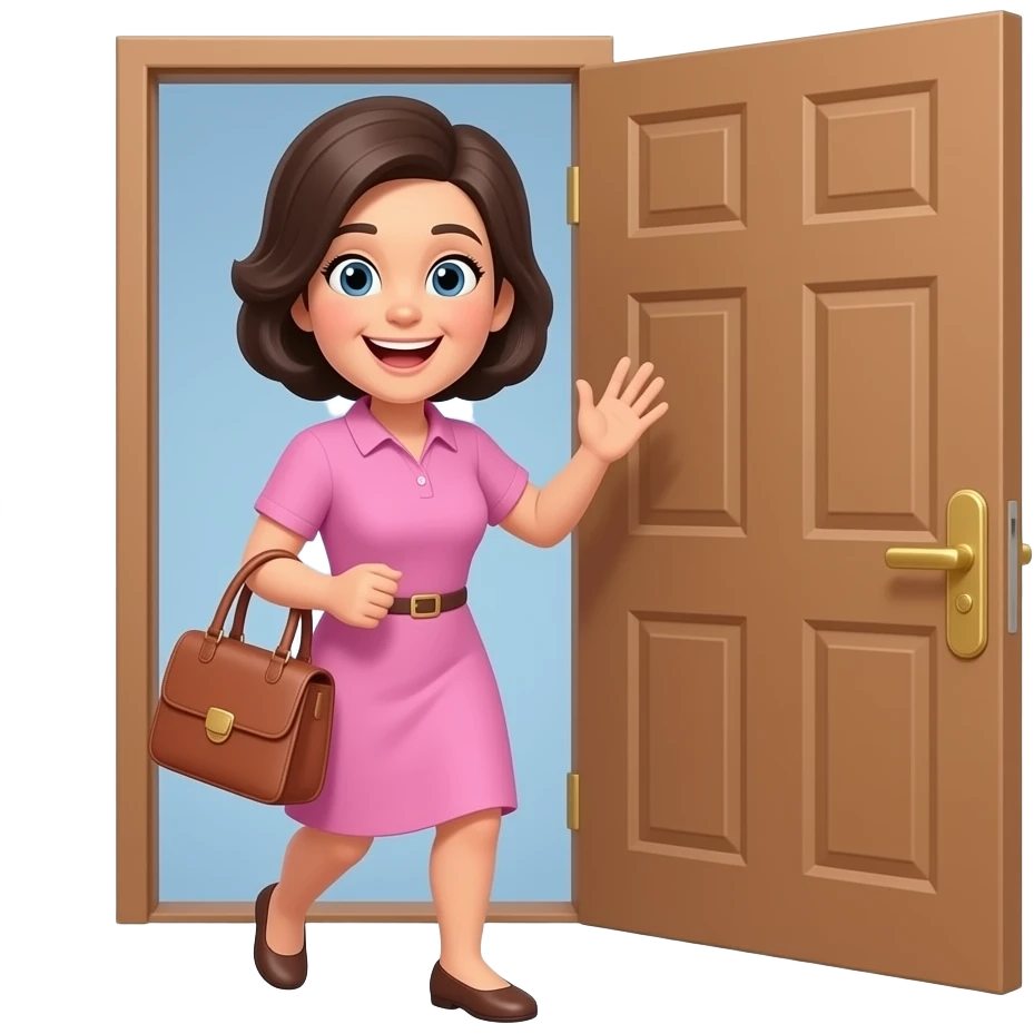 Your mom has arrived! Tra-la-la! Tra-la-la! emoji