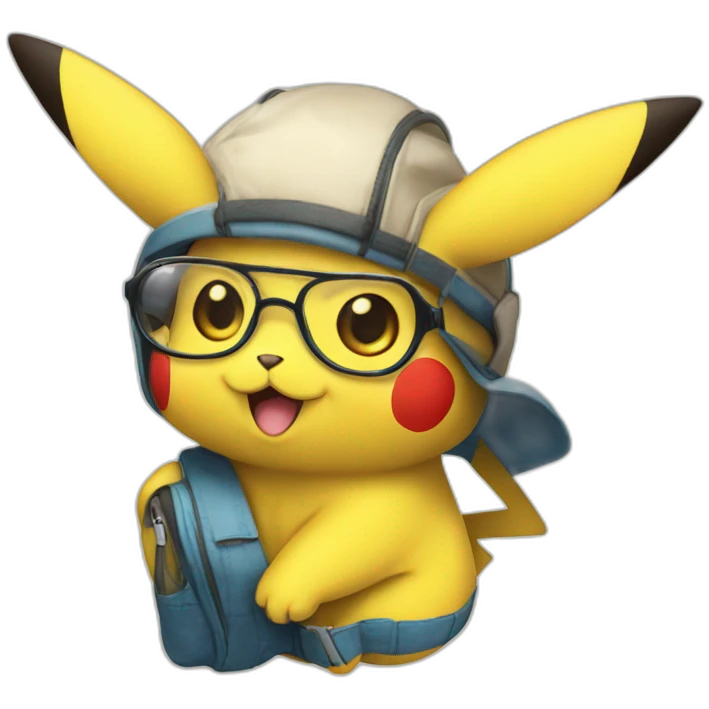 pikachu therapist with glasses emoji