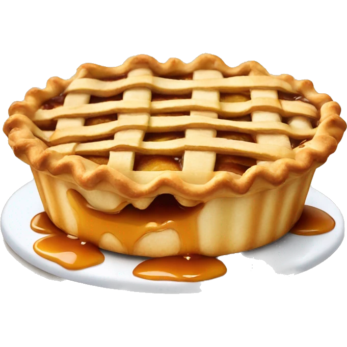 apple pie with caramel drizzle emoji