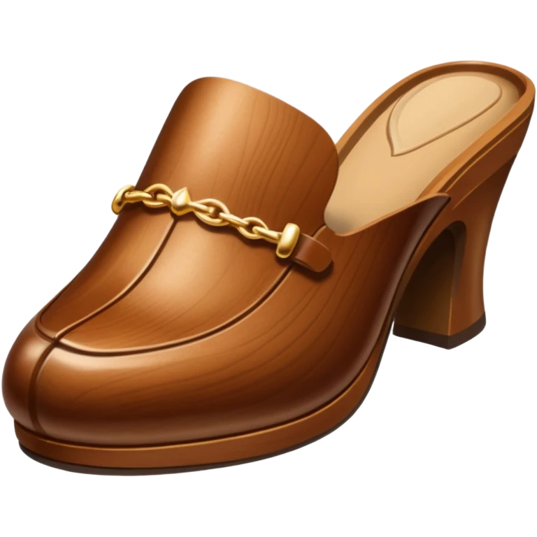 wood slipper with heels emoji