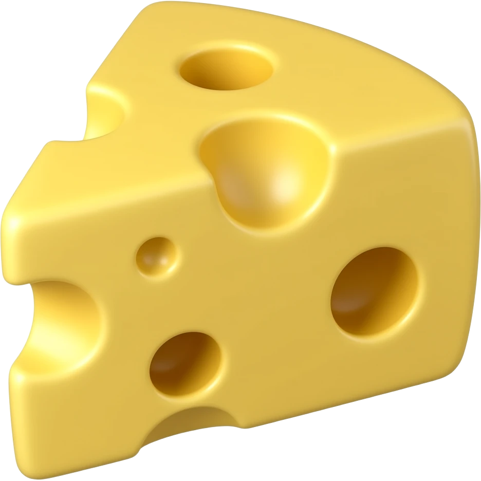 3d simply cheese emoji
