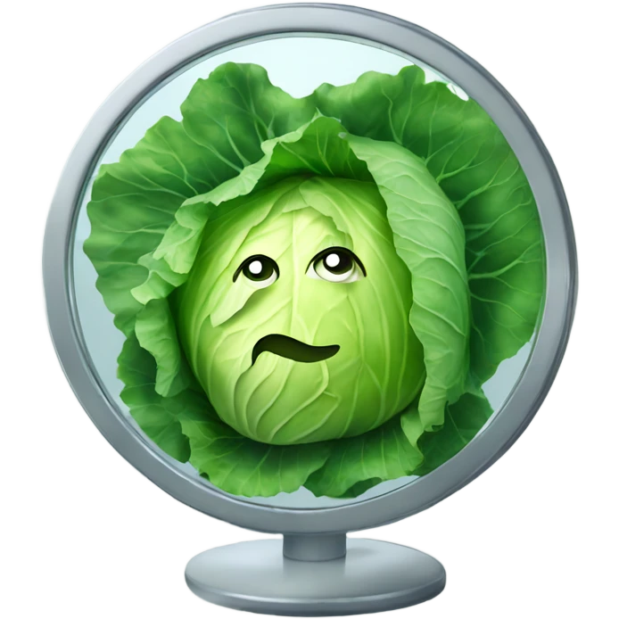 cabbage inside the mirror emoji