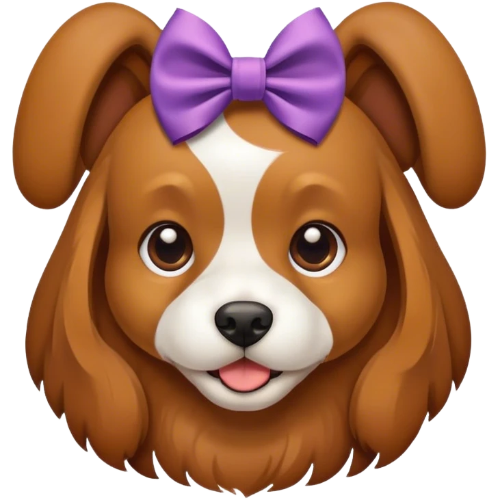 Dog wearing a bow emoji