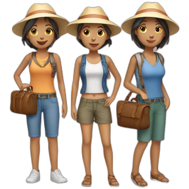 Travel-girls-3 people emoji