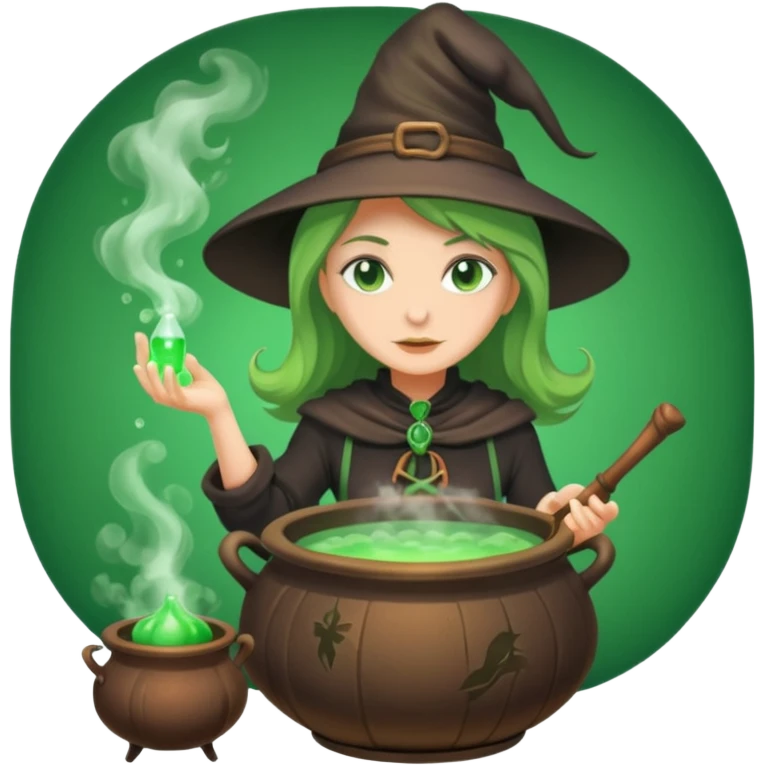 green witch cooking potion emoji