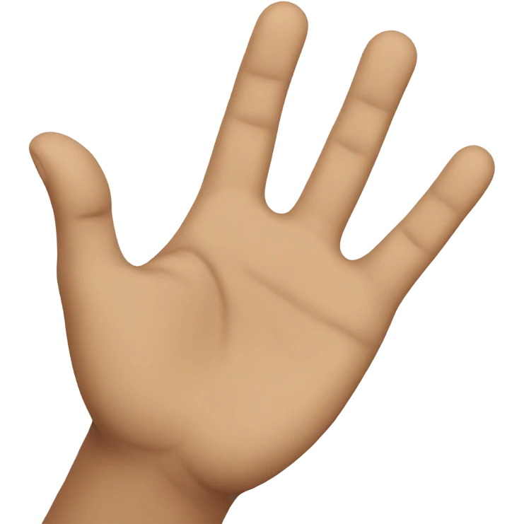 Simple hand reaching up emoji