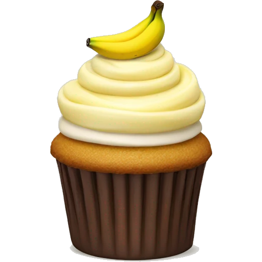 Banana pudding cupcake emoji