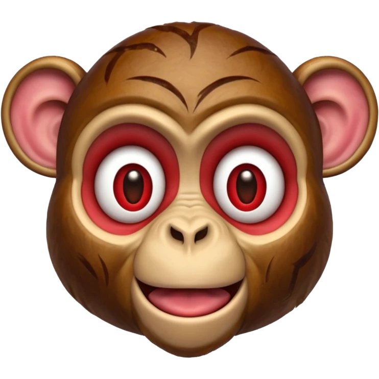 Monkey face steak emoji