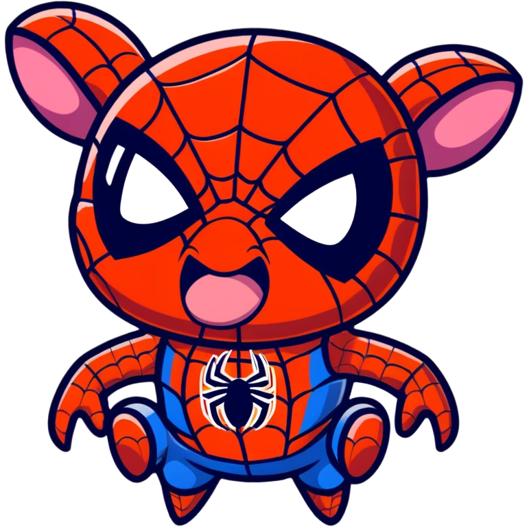 Spider-Ham face, cartoon style, bold colors emoji