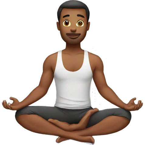 man doing yoga emoji