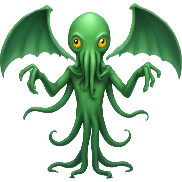 Cthulhu posing T-pose emoji